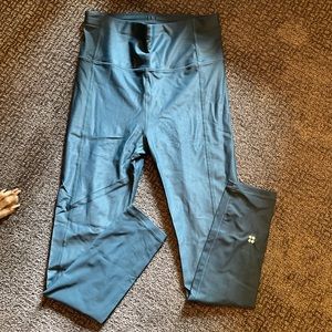Sweaty Betty high shine blue 7/8 leggings